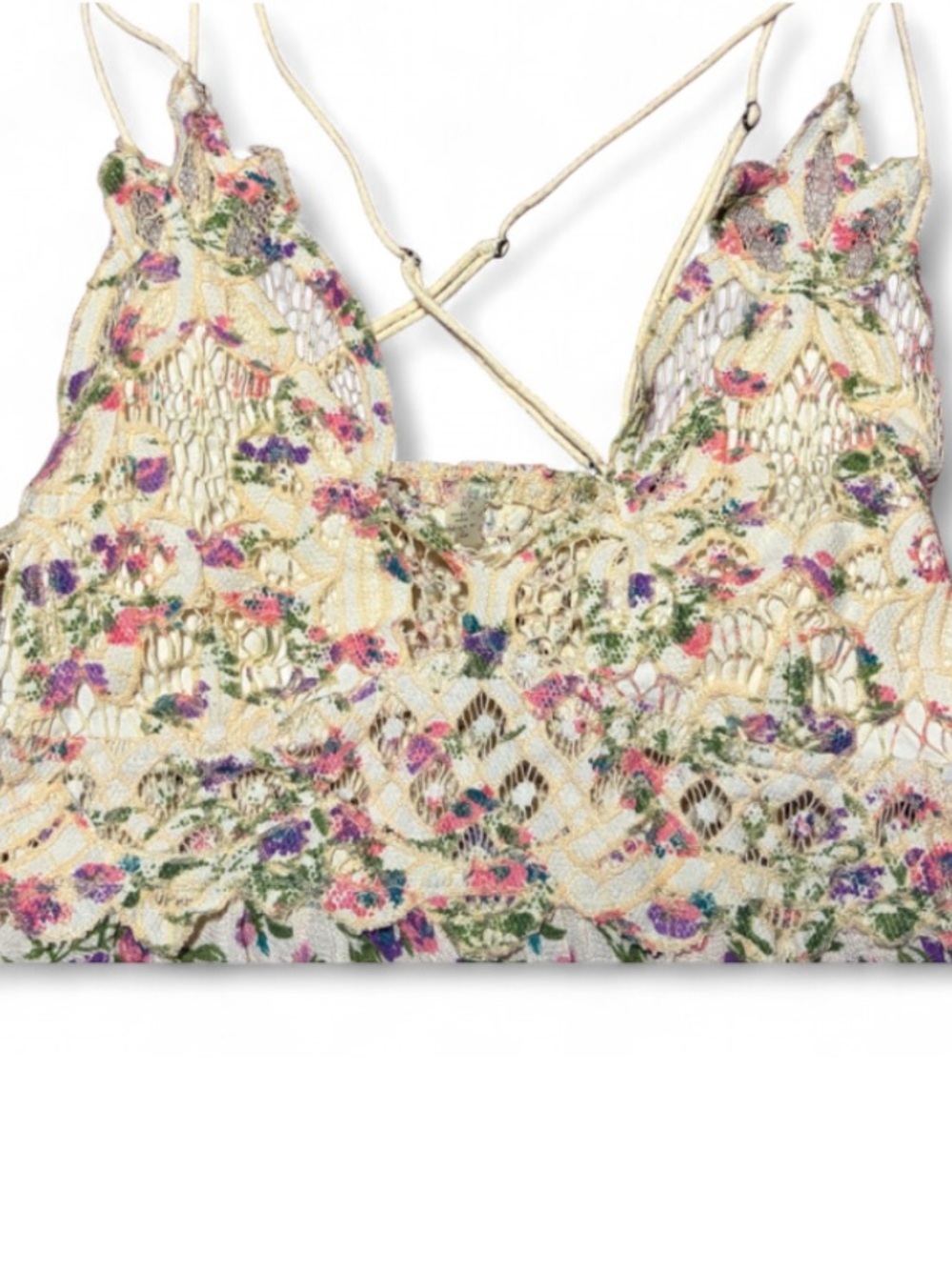 Free People Adella Slip Mini Dress Floral Lace Boho FP One Cottagecore - Picture 4 of 6